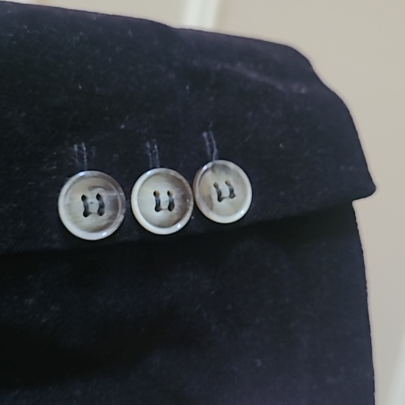 Vintage Lacoste Devanlay Women's Velvet Blazer, Dark Navy, Sz 42 / US 10 - Picture 4 of 8